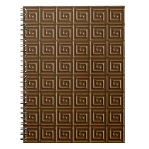 Grekisk Nyckel-design - mörk choklad Anteckningsbok