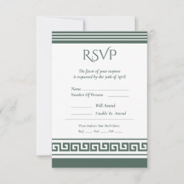 Grekisk nyckel RSVP-kort OSA Kort