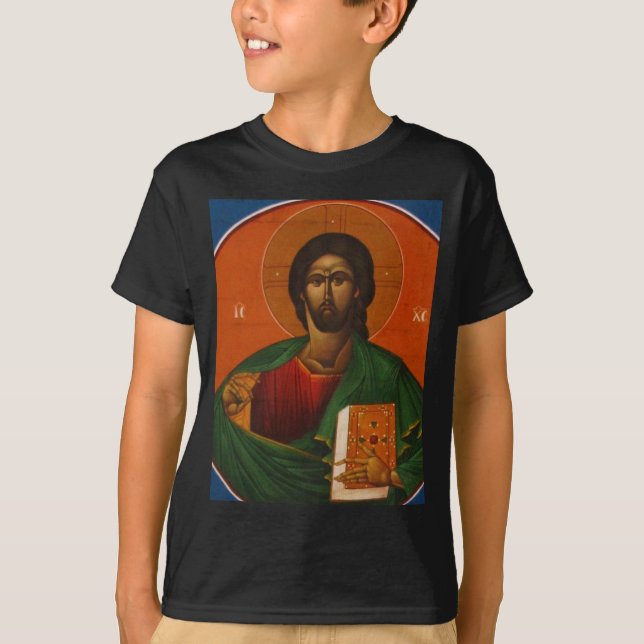 GREKISK ORTODOX SYMBOLSJESUS KRISTUS T SHIRT (Framsida)