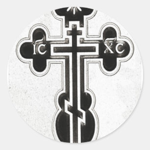 Grekisk ortodoxkor runt klistermärke
