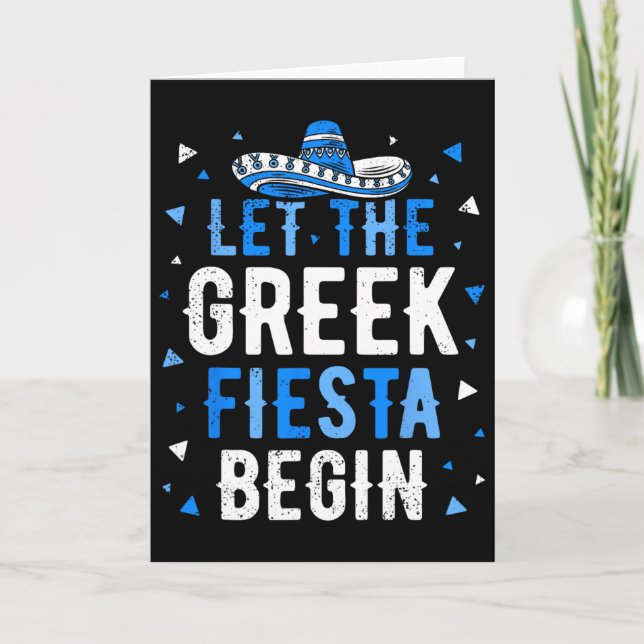 Grekisk påsk Cinco De Mayo Roligt Låt Den Grekiska Kort (Framsida)