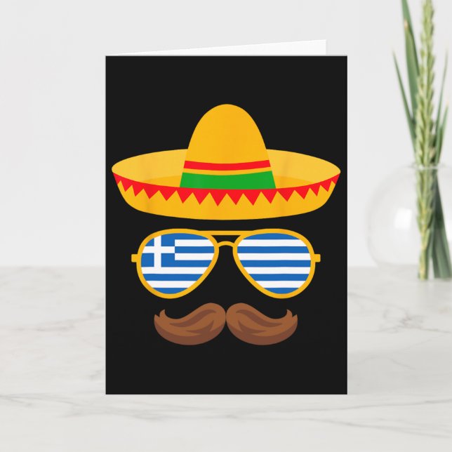 Grekisk påsk Sungles Cinco De Mayo Mexikanska Barn Kort (Framsida)