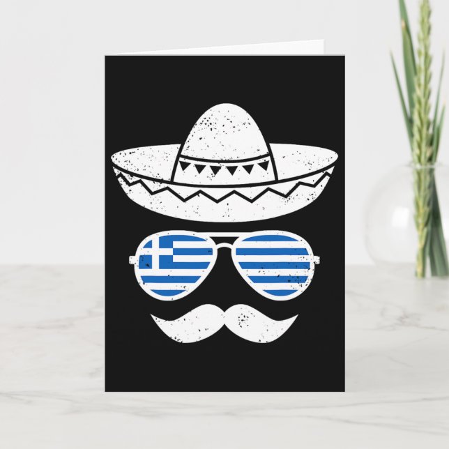 Grekisk påsk Sungles Cinco De Mayo mexikanska pojk Kort (Framsida)