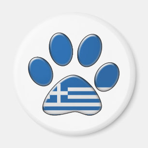Grekisk patriotisk katt magnet