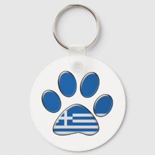 Grekisk patriotisk katt nyckelring