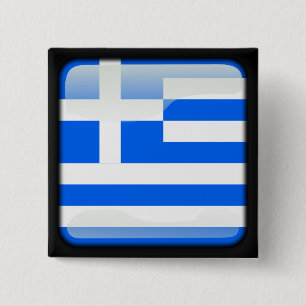 Grekisk polerad flagga knapp