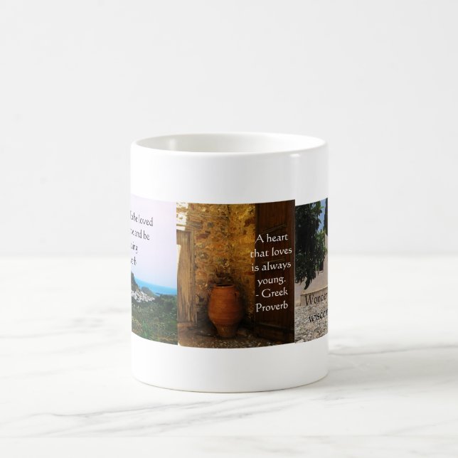 Grekisk Proverb om kärlek Kaffemugg (Center)