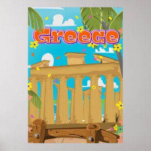 Grekisk reseaffisch. poster