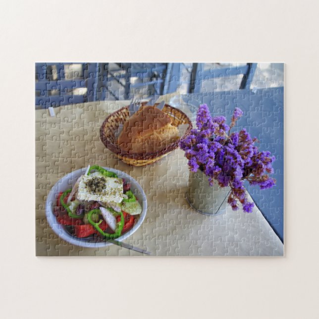 Grekisk sallad pussel (Horisontell)