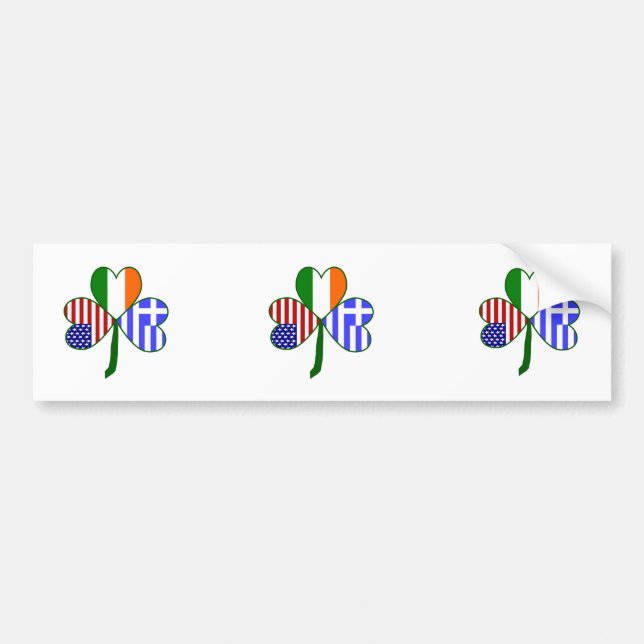 Grekisk Shamrock Bildekal (Framsidan)