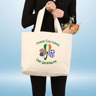 Grekisk Shamrockflagga Jumbo Tygkasse