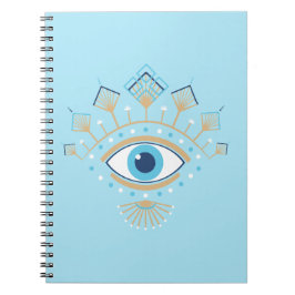 Grekisk skyddssymbol för Evil Öga, dekorerad Anteckningsbok