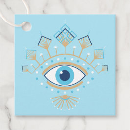 Grekisk skyddssymbol för Evil Öga, dekorerad Gåvor Etiketter