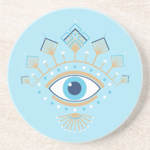 Grekisk skyddssymbol för Evil Öga, dekorerad Underlägg