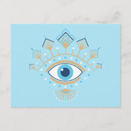 Grekisk skyddssymbol för Evil Öga, dekorerad Vykort