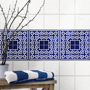 Grekisk släkting Meander - Ornament Nyckel i Grekl Kakelplatta