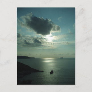 Grekisk solnedgång vykort
