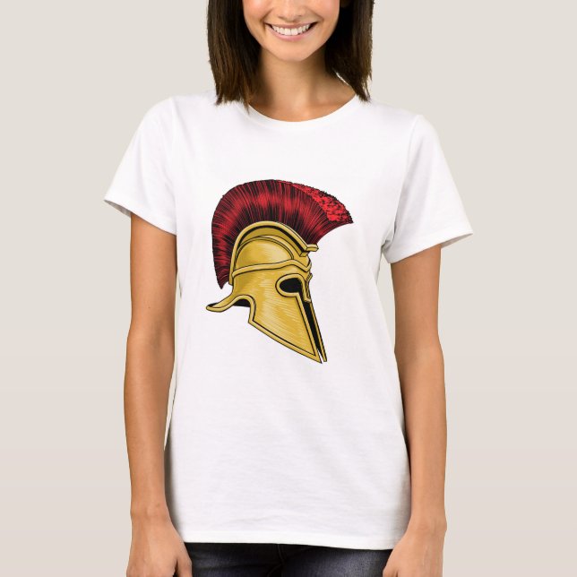 Grekisk spartan Gladiator Warrior Helmet T Shirt (Framsida)