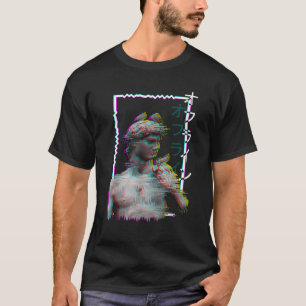 Grekisk staty Ancient Vaporwave Aesthetic Synthwav T Shirt