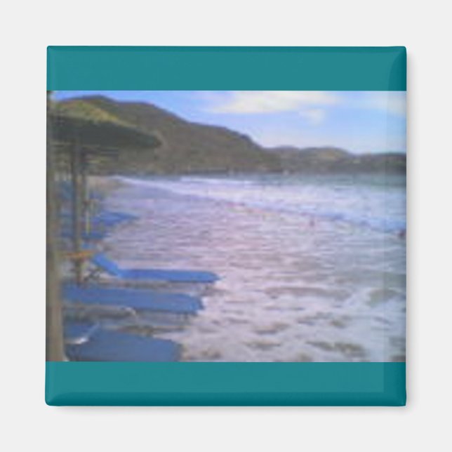 Grekisk strand Fridge magnet (Framsidan)