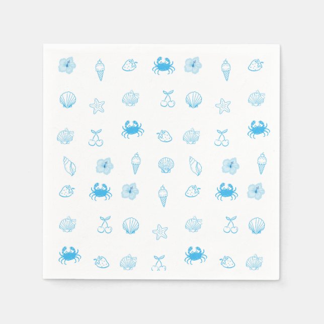 Grekisk strand minimalism pappersservett (Framsidan)