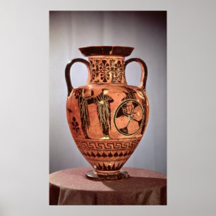 Grekisk svart-figur amphora poster