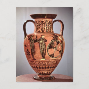 Grekisk svart-figur amphora vykort