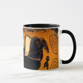 Grekisk svart-Figur historiskt konst Mugg