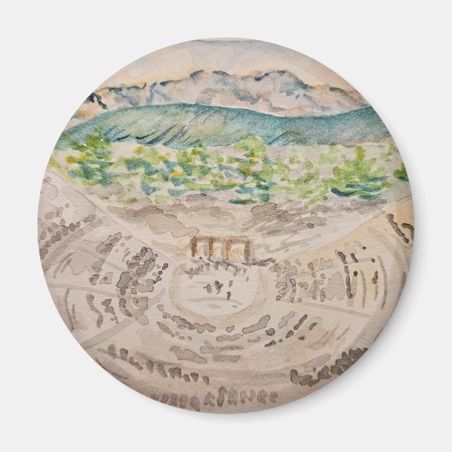 Grekisk teatermagnet magnet (Framsidan)
