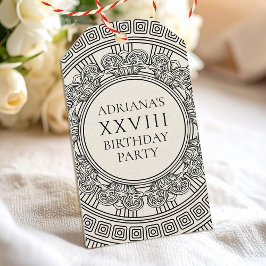 Grekisk temaföddagsfest presentetikett