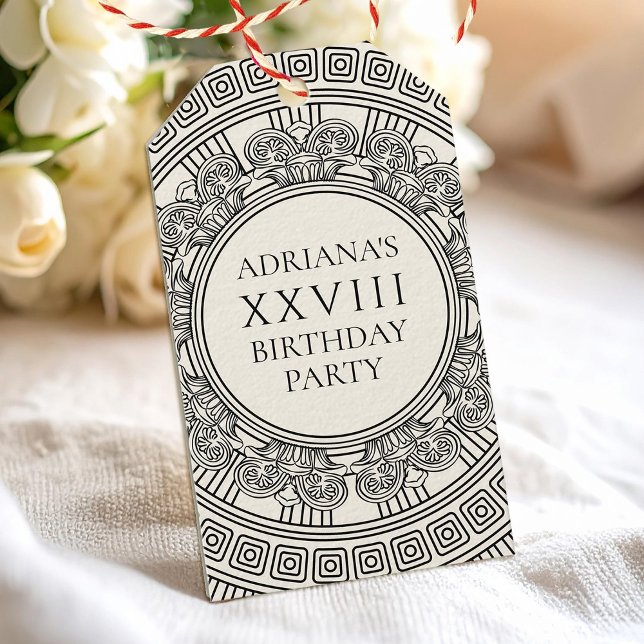 Grekisk temaföddagsfest presentetikett (Skapare uppladdad)