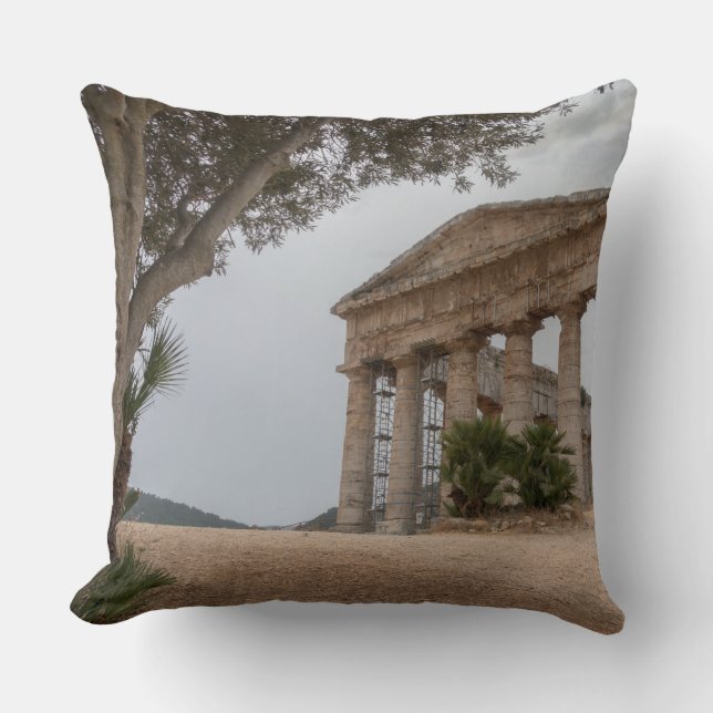 Grekisk tempel vid Segesta, Sicilien Kudde (Framsida)