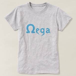 Grekisk text Ωega det sist brev i grekiskt alfabe T Shirt