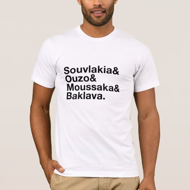 Grekisk Tshirt för matet-teckenfinare T-shirt (Framsida)