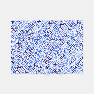 Grekiska alfabet fleecefilt