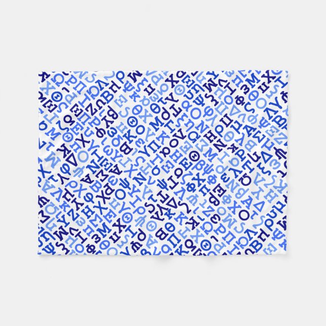 Grekiska alfabet fleecefilt (Framsidan (Horisontell))