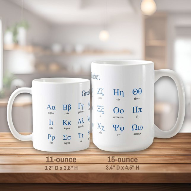 Grekiska alfabet kaffemugg (Skapare uppladdad)