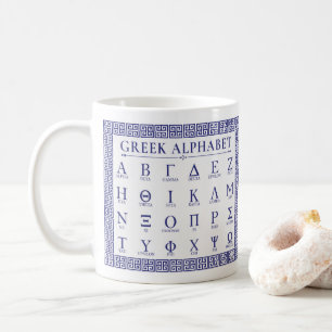 Grekiska alfabet kaffemugg