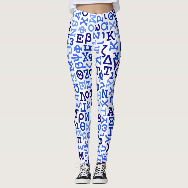 Grekiska alfabet leggings (Framsida)