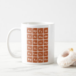 Grekiska alfabetet kaffemugg
