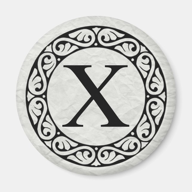 Grekiska Alphabet Brev Chi Magnet (Framsidan)