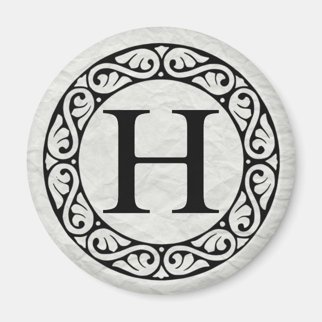 Grekiska Alphabet Brev Eta Magnet (Framsidan)