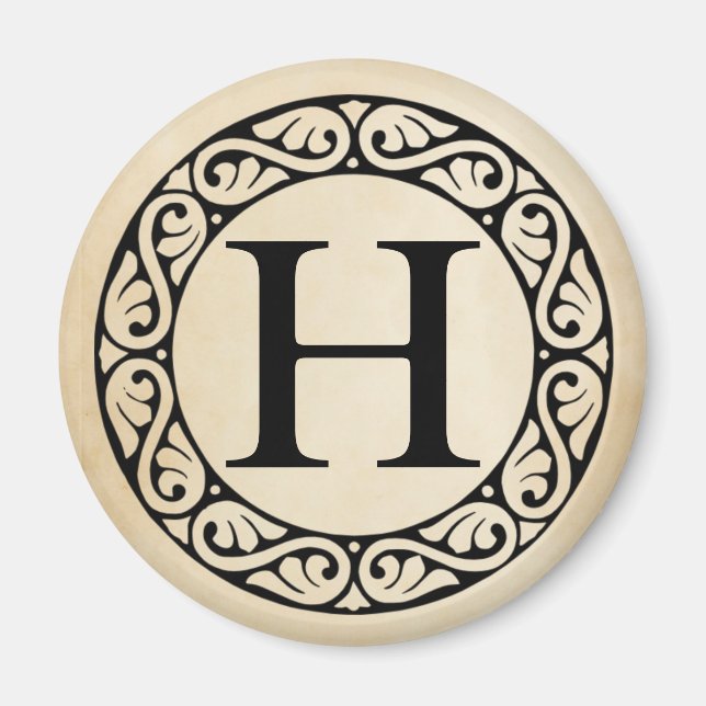 Grekiska Alphabet Brev Eta Magnet (Framsidan)