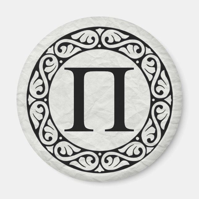 Grekiska Alphabet Brev Pi Magnet (Framsidan)