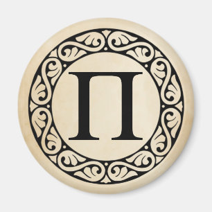 Grekiska Alphabet Brev Pi Magnet
