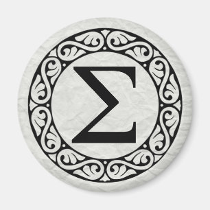 Grekiska Alphabet Brev Sigma Magnet