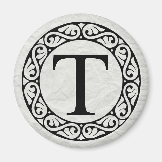 Grekiska Alphabet Brev Tau Magnet (Framsidan)