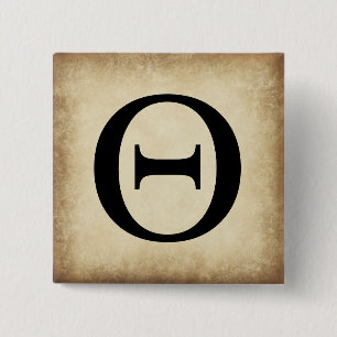 Grekiska Alphabet Brev Theta Knapp