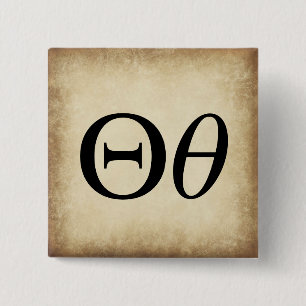Grekiska Alphabet Brev Theta Knapp