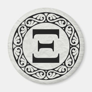 Grekiska Alphabet Brev Xi Magnet
